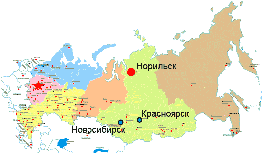 Норильск где он находится
